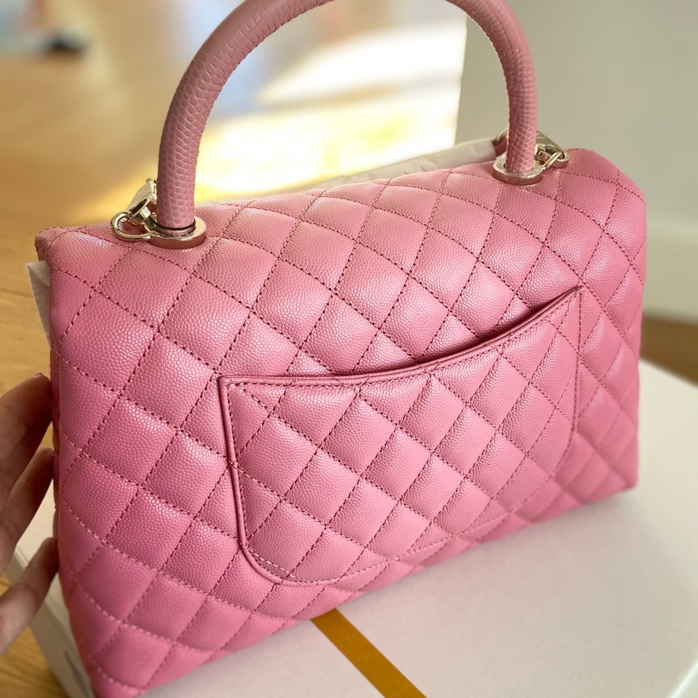 SOLD Chanel Coco Handle Bag in Pink - Picture 3 of 8